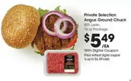 Kroger Private Selection Angus Ground Chuck offer