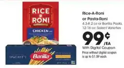 Kroger Rice-A-Roni or Pasta-Roni or Barilla Pasta offer