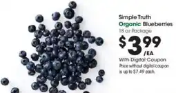 Kroger Simple Truth Organic Blueberries offer