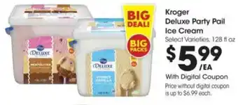 Kroger Kroger Deluxe Party Pail Ice Cream offer