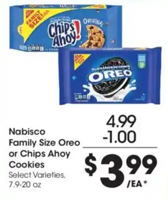 Kroger Nabisco Family Size Oreo or Chips Ahoy Cookies offer