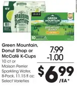 Kroger Green Mountain, Donut Shop or McCafé K-Cups offer