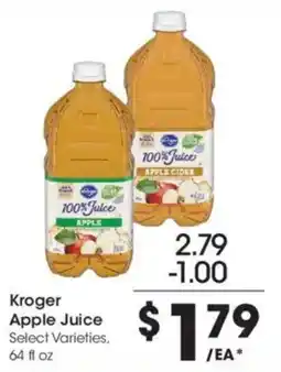 Kroger Kroger Apple Juice offer