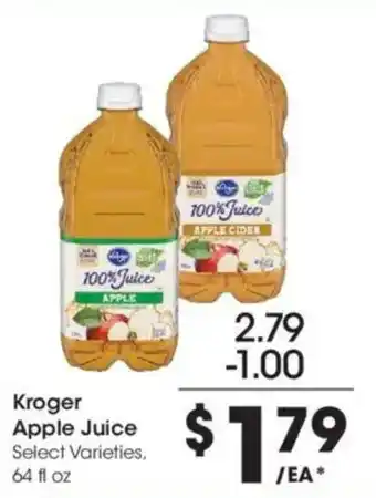 Kroger Kroger Apple Juice offer