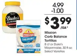Kroger Mission Carb Balance Tortillas offer