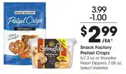 Kroger Snack Factory Pretzel Crisps offer