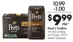 Kroger Peet's Coffee Bag or K-Cups offer