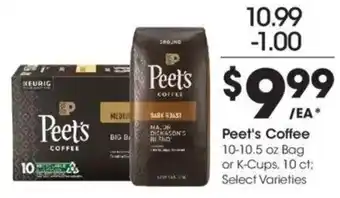 Kroger Peet's Coffee Bag or K-Cups offer
