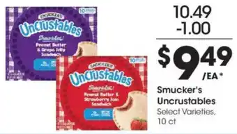 Kroger Smucker's Uncrustables offer