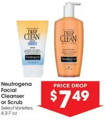 Kroger Neutrogena Facial Cleanser or Scrub offer