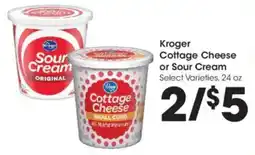 Kroger Kroger Cottage Cheese or Sour Cream offer