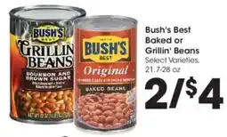 Kroger Bush's Best Baked or Grillin' Beans offer