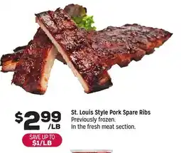 Grocery Outlet St. Louis Style Pork Spare Ribs offer