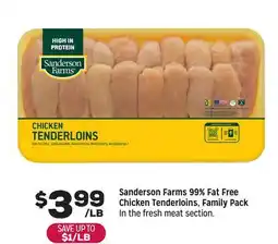 Grocery Outlet Sanderson Farms 99% Fat Free Chicken Tenderloins offer