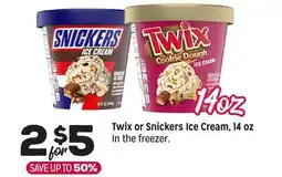 Grocery Outlet Twix or Snickers Ice Cream, 14 oz offer