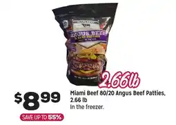 Grocery Outlet Miami Beef 80/20 Angus Beef Patties, 2.66 lb offer