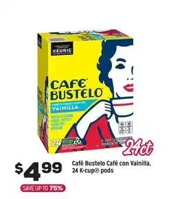 Grocery Outlet Café Bustelo Café con Vainilla, 24 K-cup pods offer