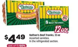 Grocery Outlet Nathan's Beef Franks, 12 oz offer