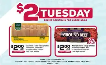 Grocery Outlet Sanderson Farms Fresh Chicken Tenderloins, Family Pack offer