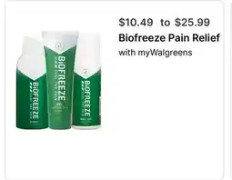Walgreens Biofreeze Pain Relief offer