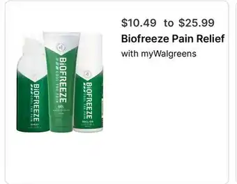 Walgreens Biofreeze Pain Relief offer