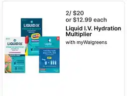 Walgreens Liquid I.V. Hydration Multiplier offer