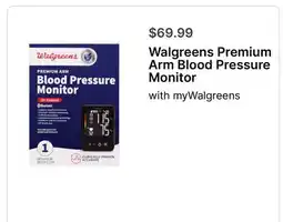 Walgreens Walgreens Premium Arm Blood Pressure Monitor offer