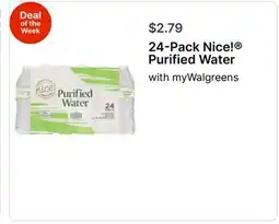 Walgreens 24-Pack Nice! Purified Water offer