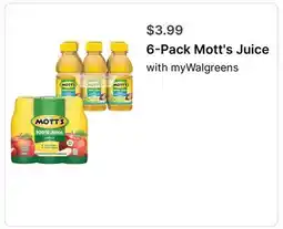 Walgreens 6-Pack Mott's Juice offer
