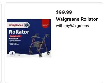 Walgreens Walgreens Rollator offer