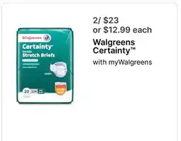 Walgreens Walgreens Certainty offer