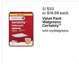 Walgreens Value Pack Walgreens Certainty offer