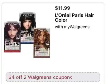 Walgreens L' Oréal Paris Hair Color offer