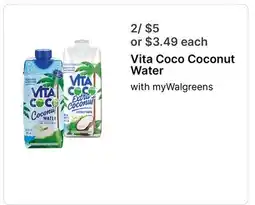 Walgreens Vita Coco Coconut Water offer