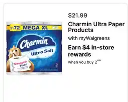 Walgreens Charmin Ultra Paper Products offer
