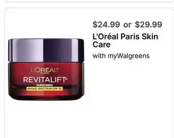 Walgreens L'Oréal Paris Skin Care offer