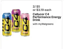 Walgreens Cellucor C4 Performance Energy Drink offer