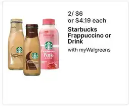 Walgreens Starbucks Frappuccino or Drink offer