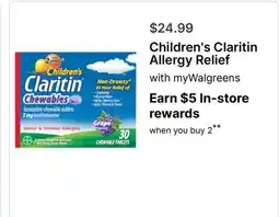 Walgreens Children's Claritin Allergy Relief offer