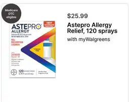 Walgreens Astepro Allergy Relief, 120 sprays offer