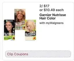 Walgreens Garnier Nutrisse Hair Color offer