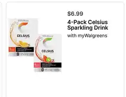 Walgreens 4-Pack Celsius Sparkling Drink offer