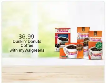 Walgreens Dunkin' Donuts Coffee offer