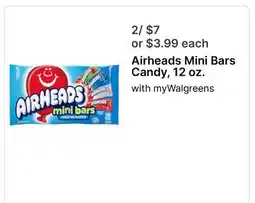 Walgreens Airheads Mini Bars Candy, 12 oz offer