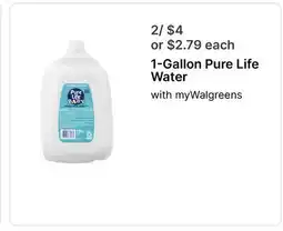 Walgreens 1-Gallon Pure Life Water offer