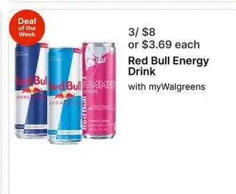 Walgreens Red Bull Energy Drink offer