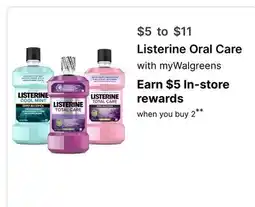 Walgreens Listerine Oral Care offer