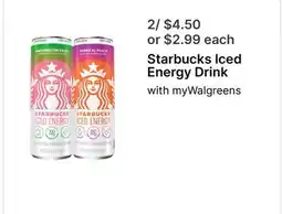 Walgreens Starbucks Iced Energy Drink offer