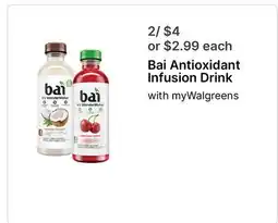 Walgreens Bai Antioxidant Infusion Drink offer