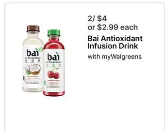 Walgreens Bai Antioxidant Infusion Drink offer